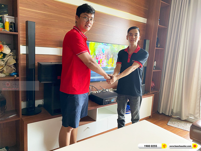 Lắp đặt dàn karaoke trị giá gần 20 triệu cho anh Linh tại Hà Nội (JBL CV1252T, BKSound DKA 5500)