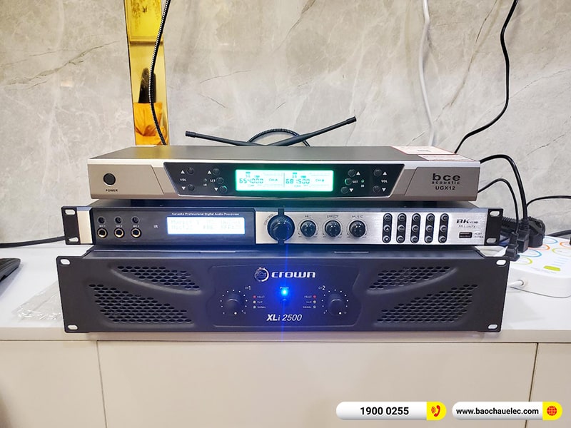 Lắp đặt dàn karaoke trị giá hơn 50 triệu cho chị Thảo tại Hà Nội (BMB CSS 1210SE, XLi2500, X6 Luxury, SW512C, BCE UGX12) 