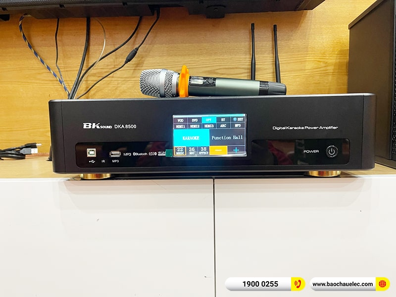 Lắp đặt dàn karaoke trị giá gần 30 triệu cho chị Vân tại Hà Nội (JBL CV1052T, BKSound DKA 8500, BKSound SW312B)