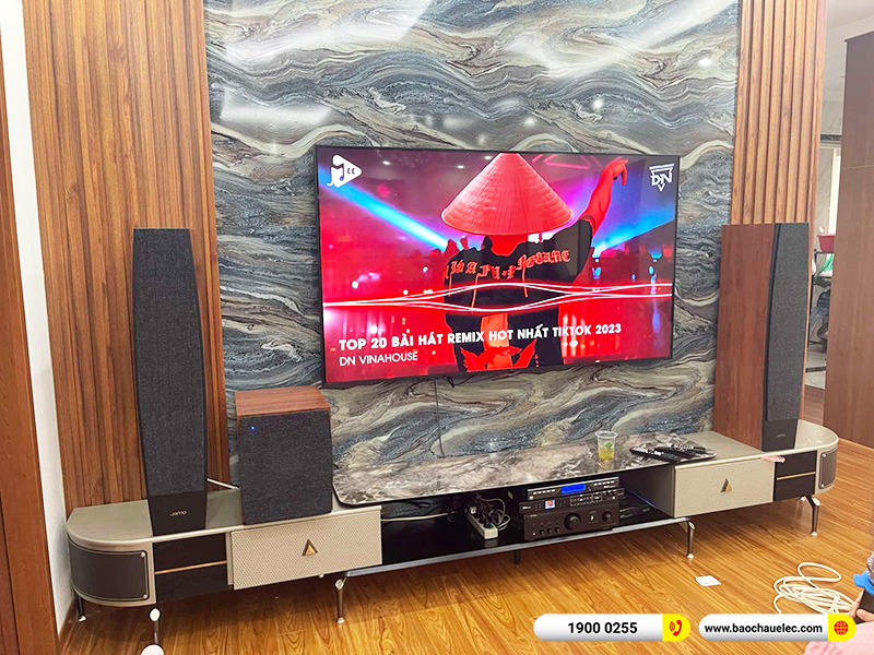 Lắp đặt d&agrave;n nghe nhạc, karaoke 47tr cho anh Huấn tại H&agrave; Nội (Jamo C97II, PMA-900HNE, DSP-9000 Plus, C910, U900 Plus X)