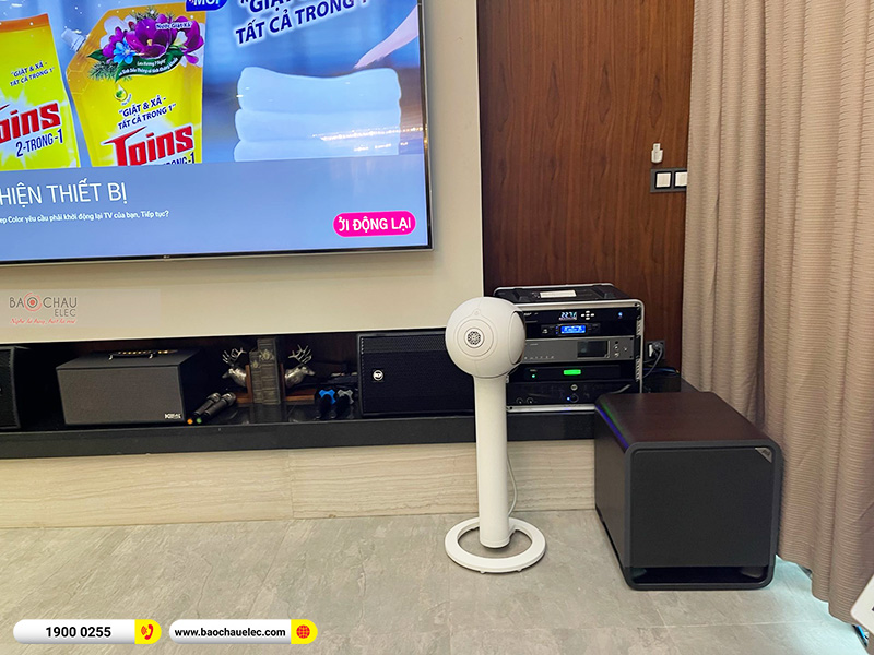 Lắp đặt bộ loa Devialet Phantom I 108DB Opera de paris đẳng cấp cho chị Huệ tại Hà Nội
