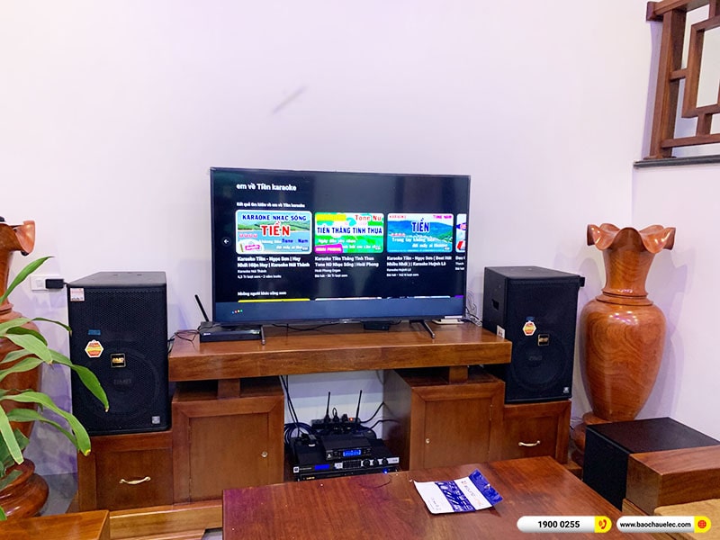 Lắp đặt d&agrave;n karaoke trị gi&aacute; khoảng 60 triệu cho anh Thụy tại H&agrave; Nội