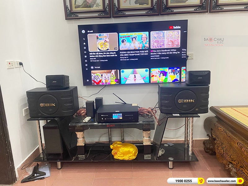 Lắp đặt dàn karaoke trị giá khoảng 15 triệu cho anh Công tại Hà Nội (BIK BJ-S668, BKSound DKA 6500)