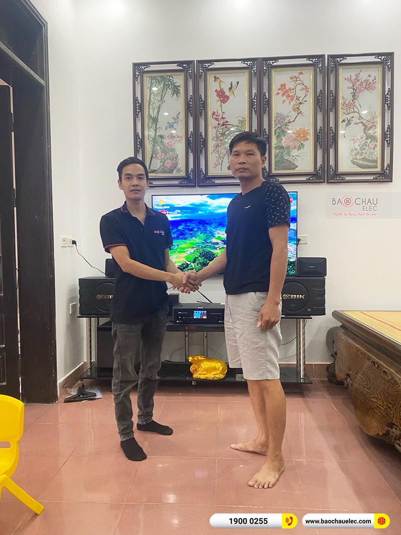 Lắp đặt dàn karaoke trị giá khoảng 15 triệu cho anh Công tại Hà Nội (BIK BJ-S668, BKSound DKA 6500)