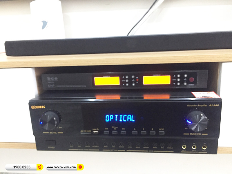 Lắp đặt dàn karaoke BIK hơn 15tr cho anh Linh tại Hà Nội (BIK BQ-S63, BIK BJ-A88, BCE U900 Plus Ver 2)