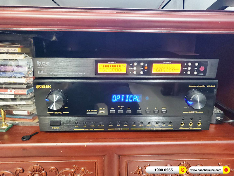 Lắp đặt dàn karaoke trị giá khoảng 20 triệu cho chú Minh tại Hà Nội (BIK BJ-S668, BIK BJ- A88, SW512C, U900 Plus Ver 2)