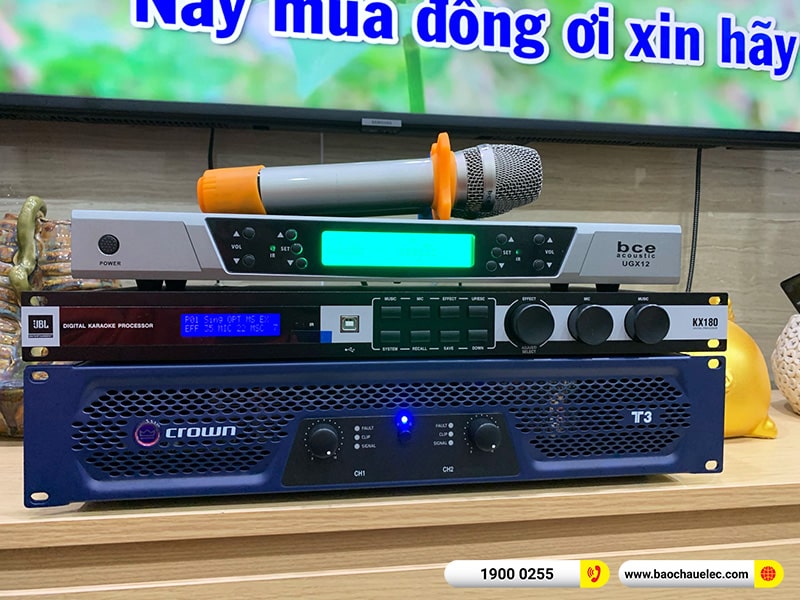 Lắp đặt dàn karaoke trị giá gần 60 triệu cho anh Nguyên tại Hà Nội (JBL MTS10, Crown T3, KX180A, JBL A100P, BCE UGX12)