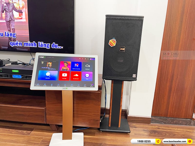 Lắp đặt dàn karaoke trị giá hơn 80 triệu cho anh Quang Anh tại Hà Nội (BMB 1210SE, DAD 950, KSP-50, WB-5000, 4K Plus 4TB, VietK 22inch) 