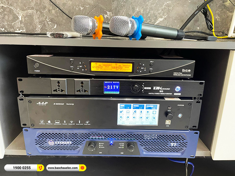 Lắp đặt dàn karaoke trị giá hơn 80 triệu cho anh Thắng tại Đồng Nai (RCF EMAX 3112 MK2, Crown T7, K9900II Luxury, 12SP, UGX12 Plus,…) 