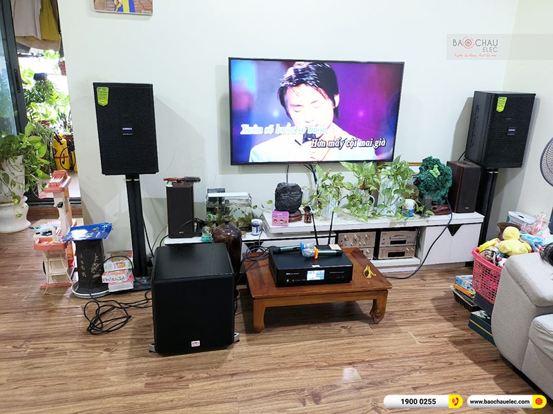 Lắp đặt dàn karaoke trị giá hơn 20 triệu cho anh Vỹ tại Hà Nội (Domus DP6100, BKSound DKA 8500, SW512B) 