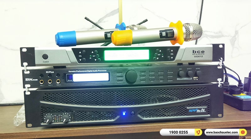 Lắp đặt dàn karaoke trị giá gần 40 triệu cho chị Liên tại Hà Nội (Denon DN-R312, VM620A, X5 Plus, SW612B, BCE UGX12) 