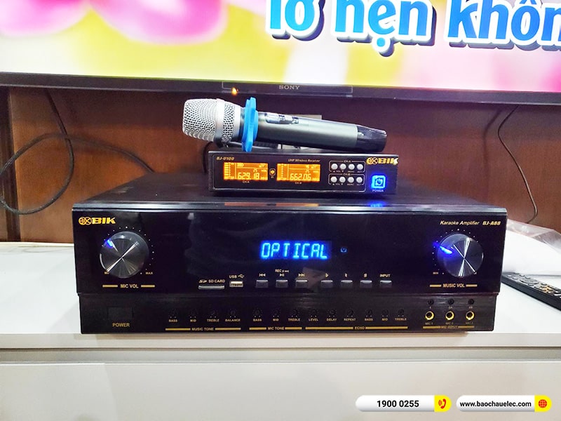 Lắp đặt dàn karaoke trị giá khoảng 20 triệu cho chị Phương tại Hà Nội (BIK BQ-S63, BIK BJ-A88, BIK BJ-U100) 