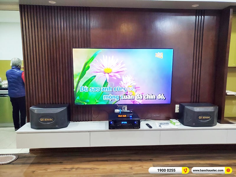 Lắp đặt d&agrave;n karaoke trị gi&aacute; khoảng 20 triệu cho chị Phương tại H&agrave; Nội (BIK BQ-S63, BIK BJ-A88, BIK BJ-U100) 