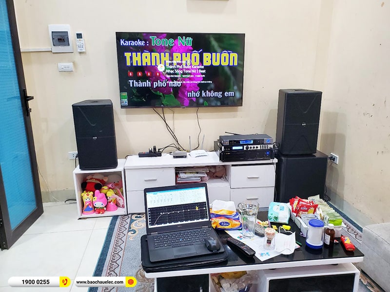 Lắp đặt dàn karaoke trị giá hơn 30 triệu cho chú Tân tại Hà Nội (Alto AT1000II, VM620A, X6 Luxury, SW612, BJ-U500) 