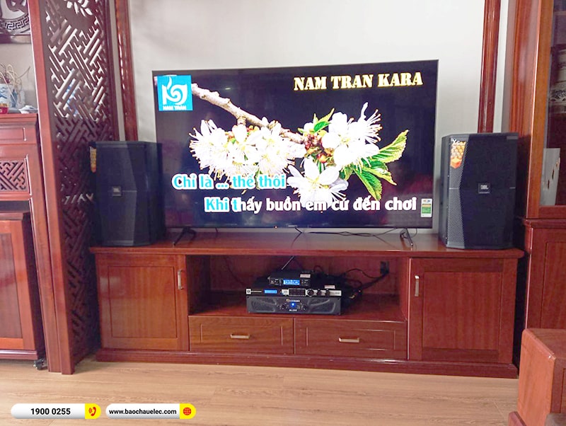 Lắp đặt dàn karaoke trị giá khoảng 60 triệu cho cô Hoài tại Hà Nội (JBL XS10, Crown Xli2500, KX180A, JBL VM300)