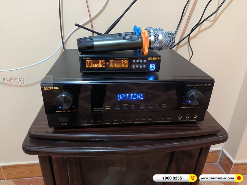 Lắp đặt dàn karaoke trị giá khoảng 20 triệu cho chú Khang tại Hà Nội