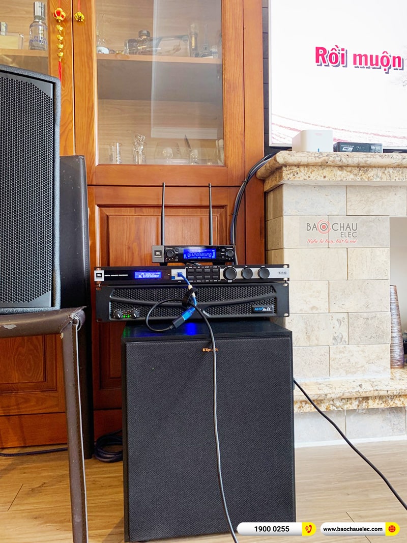 Lắp đặt dàn karaoke trị giá gần 60 triệu cho anh Hà tại Hà Nội (RCF EMAX 3110 MKII, APP MZ-86, KX180A, Klipsch R120SW, JBL VM200) 
