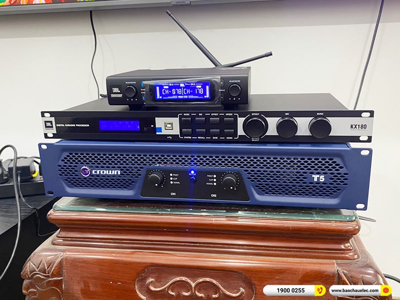 Lắp đặt dàn karaoke RCF 63tr cho chị Thủy tại Hà Nội (RCF X-MAX 10, Crown T5, KX180A, BJ-W25AV, JBL VM300)