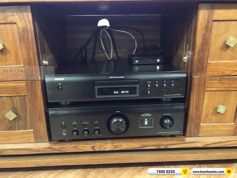 Lắp đặt dàn nghe nhạc trị giá hơn 40 triệu cho chị Tú tại Hà Nội (Klipsch RP5000F, Denon PMA-900HNE, Denon DCD-600NE)
