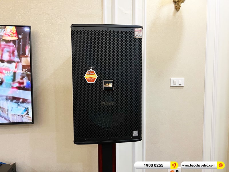 Lắp đặt dàn karaoke trị giá khoảng 90 triệu cho cô Hạnh tại Hà Nội (BMB CSS 1212SE, VM830A, KX180A, BJ-W66 Plus, VM200,…)