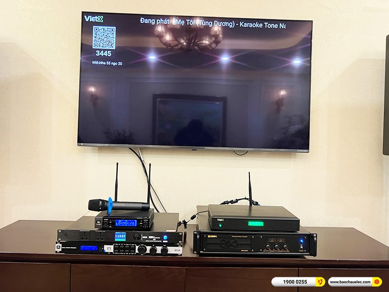 Lắp đặt dàn karaoke trị giá khoảng 90 triệu cho cô Hạnh tại Hà Nội (BMB CSS 1212SE, VM830A, KX180A, BJ-W66 Plus, VM200,…)