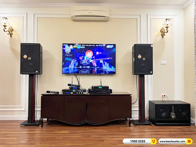 Lắp đặt dàn karaoke trị giá khoảng 90 triệu cho cô Hạnh tại Hà Nội (BMB CSS 1212SE, VM830A, KX180A, BJ-W66 Plus, VM200,…)