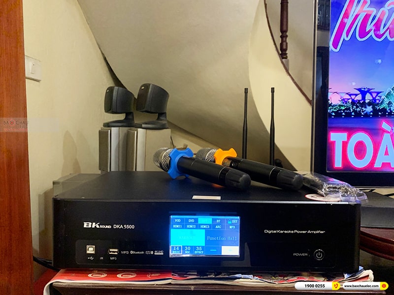 Lắp đặt dàn karaoke trị giá hơn 20 triệu cho anh Bình tại Hà Nội (BIK BS-998X, BKSound DKA6500, SW512C)