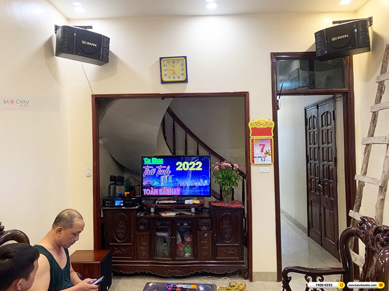 Lắp đặt dàn karaoke trị giá hơn 20 triệu cho anh Bình tại Hà Nội (BIK BS-998X, BKSound DKA6500, SW512C)
