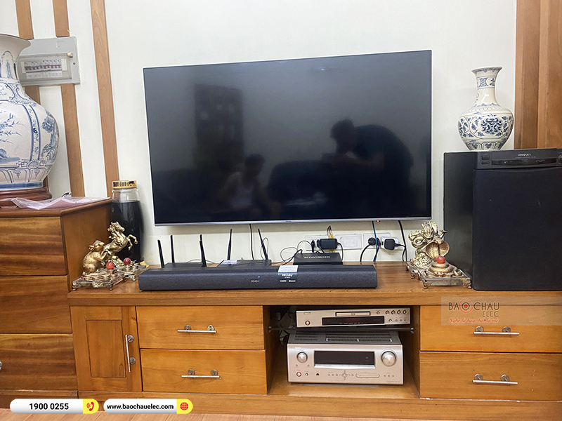 Lắp đặt bộ loa soundbar Denon DHT-S217 cho gia đình anh Nam tại Hà Nội