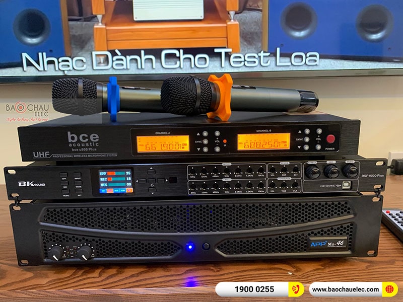 Dàn karaoke của gia đình anh Tùng