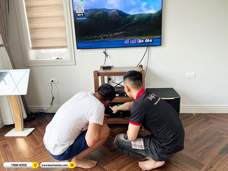 Lắp đặt dàn karaoke trị giá hơn 120 triệu cho anh Hồng tại Hà Nội (RCF CMAX 4110, IPS 2700, KX180A, Pasion 12SP, BBS S290D,…) 