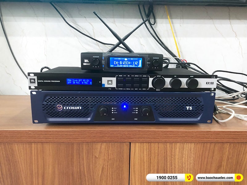 Lắp đặt dàn karaoke trị giá hơn 60 triệu cho anh Khôi tại Hà Nội (JBL CV1270, Crown T5, JBL KX180A, JBL VM300) 
