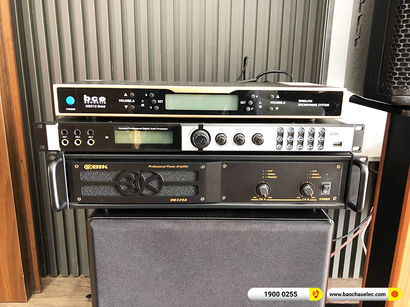 Lắp đặt dàn karaoke Domus khoảng 30tr cho anh Thành tại Hà Nội (Domus DP6100 Max, VM420A, X6 Luxury, SW512B, UGX12 Gold) 