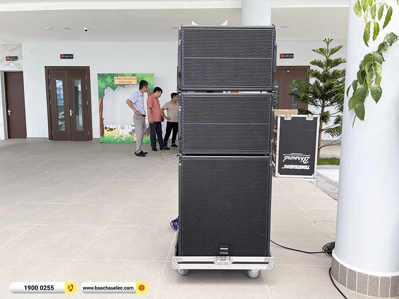 Lắp đặt dàn Line Array trị giá hơn 80 triệu cho Trường THCS Times School tại Hà Nội (Temeisheng LT-15, Yamaha MG12XU, UGX12, BKSound M8)