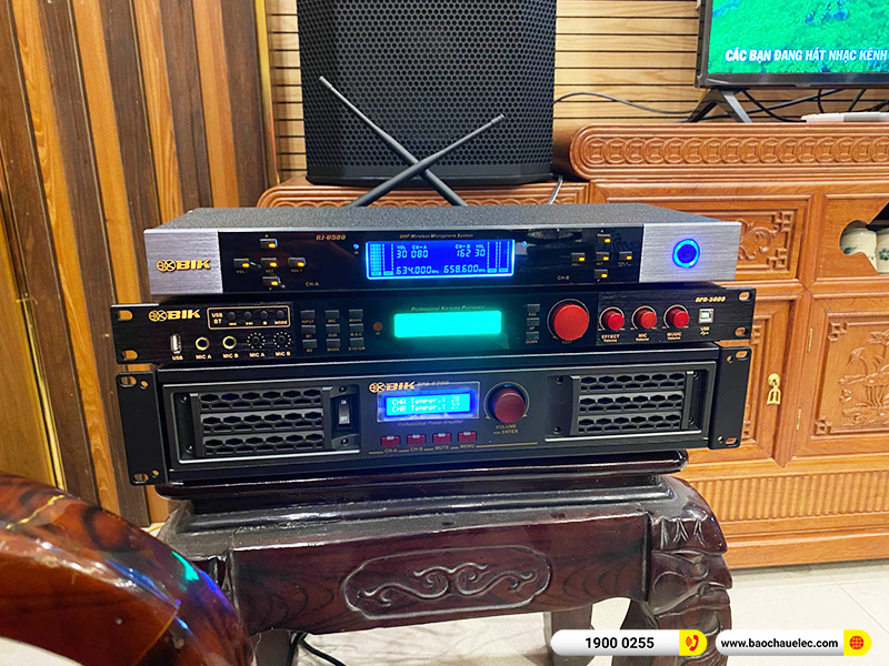 Lắp đặt dàn karaoke trị giá gần 40 triệu cho anh Bằng tại Hà Nội (BIK BSP 412II, BPA-6200, BPR-5600, BIK BJ-U500) 