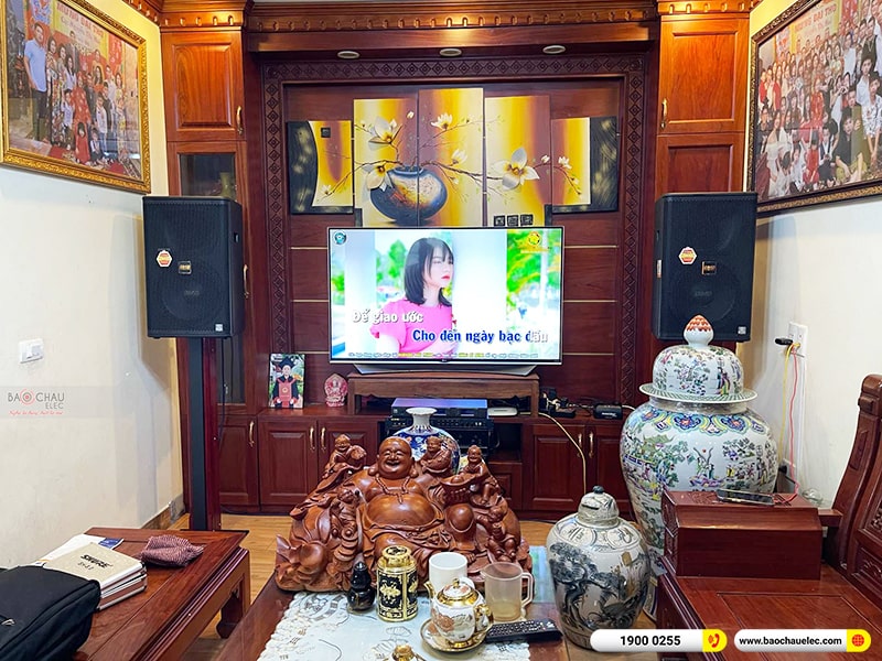 Lắp đặt d&agrave;n karaoke trị gi&aacute; khoảng 55 triệu cho anh Tưởng tại H&agrave; Nội 