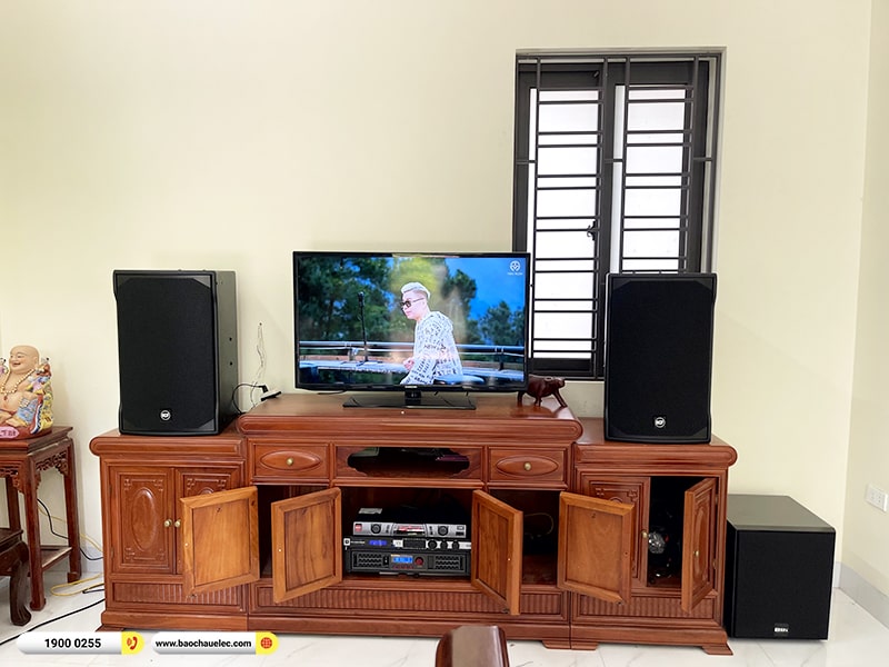 Lắp đặt dàn karaoke RCF 64tr cho anh Thuận tại Hà Nội (RCF EMAX 3112 MK2, BPA-8200, KX180A, BJ-W25A, S290D)