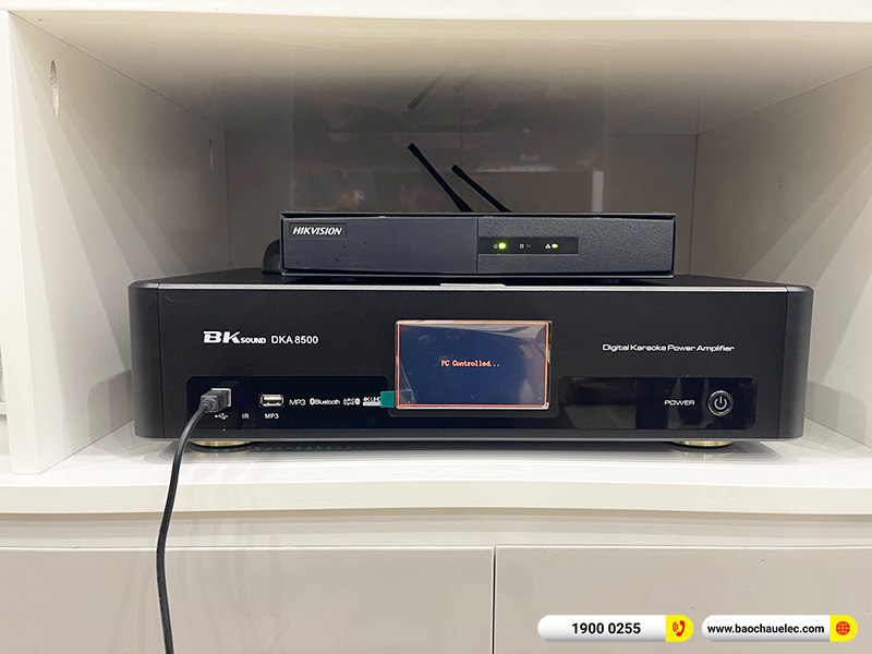 Lắp đặt dàn karaoke Domus hơn 25tr cho chú Hào tại Hà Nội (Domus DP6100 Max, BKSound DKA 8500, SW612B) 
