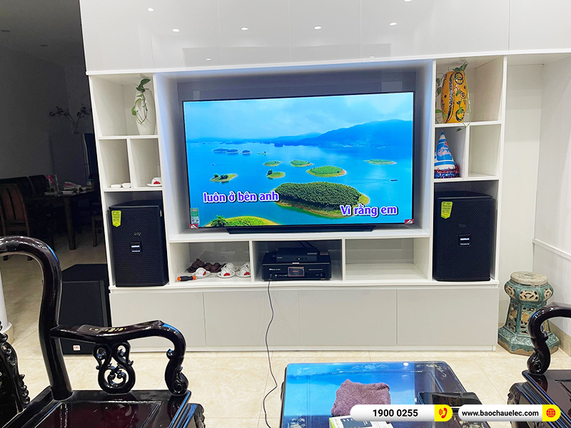 Lắp đặt dàn karaoke Domus hơn 25tr cho chú Hào tại Hà Nội (Domus DP6100 Max, BKSound DKA 8500, SW612B) 