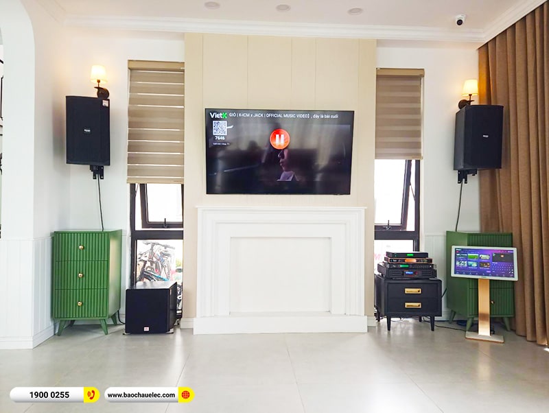 Lắp đặt dàn karaoke Denon 60tr cho chị Hoa tại KĐT Xanh Villas Hà Nội (Denon DN512, BPA-8200, KP500, SW512B, UGX12 Gold,…) 