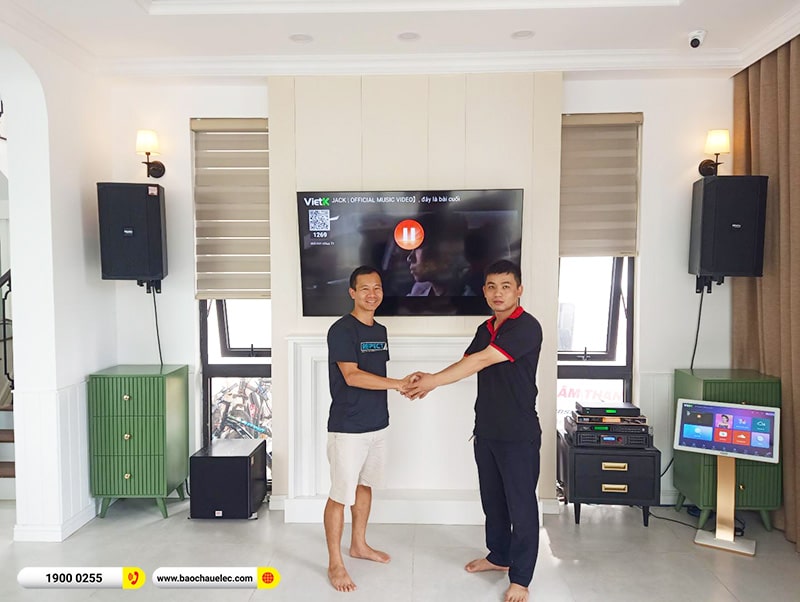 Lắp đặt dàn karaoke Denon 60tr cho chị Hoa tại KĐT Xanh Villas Hà Nội (Denon DN512, BPA-8200, KP500, SW512B, UGX12 Gold,…) 