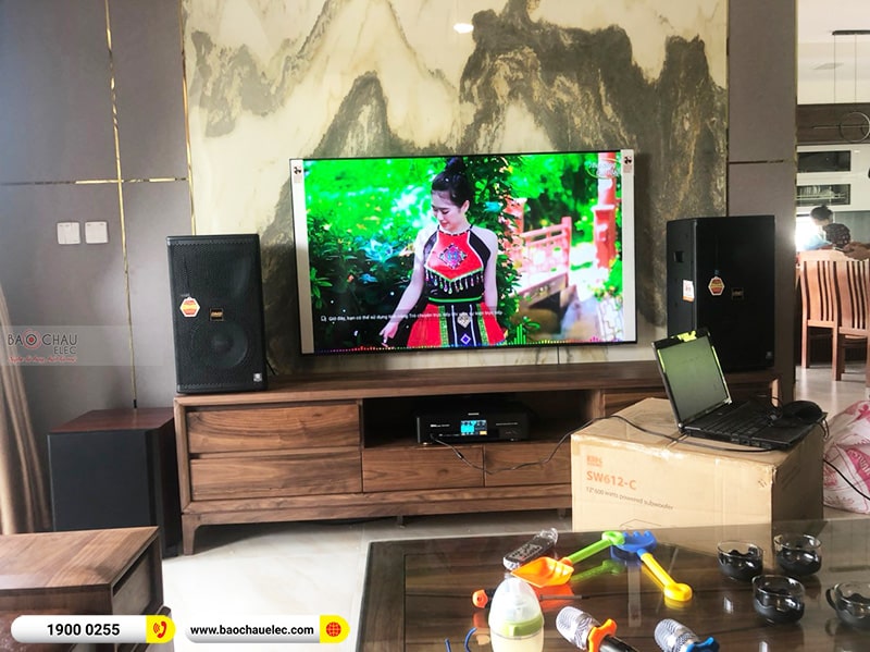Lắp đặt dàn karaoke gia đình anh Hoàn