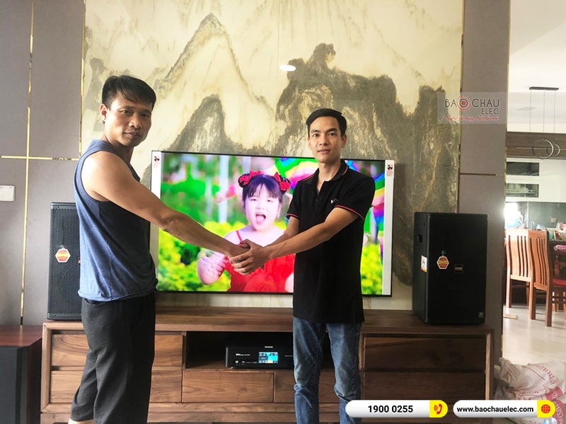 Lắp đặt dàn karaoke gia đình anh Hoàn