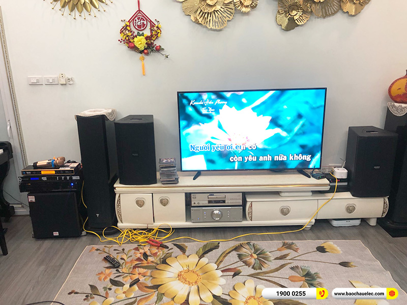 Lắp đặt dàn karaoke Denon 40tr cho anh Cường tại Hà Nội (Denon DN510, VM420A, KX180A, SW512B, UGX12 Gold) 