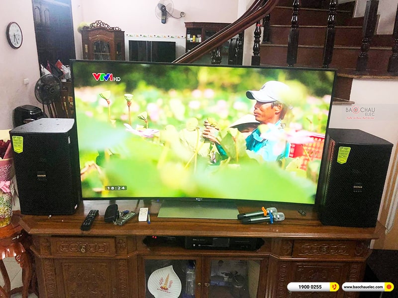 Lắp đặt dàn karaoke trị giá hơn 20 triệu cho anh Hải tại Hà Nội (Domus P6100, BKSound DKA 5500, BKSound SW512-B) 