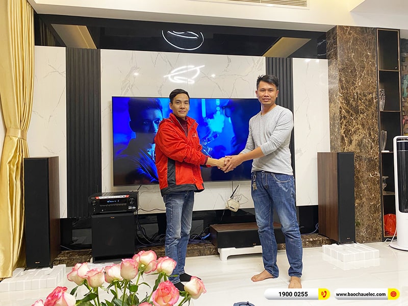 Lắp đặt dàn âm thanh 5.1 xem phim, nghe nhạc trị giá hơn 80 triệu cho anh Quang tại Hà Nội (Klipsch RP-6000F II, RP-402S, RP-504C, SPL-120, Denon AVC-X3700H)