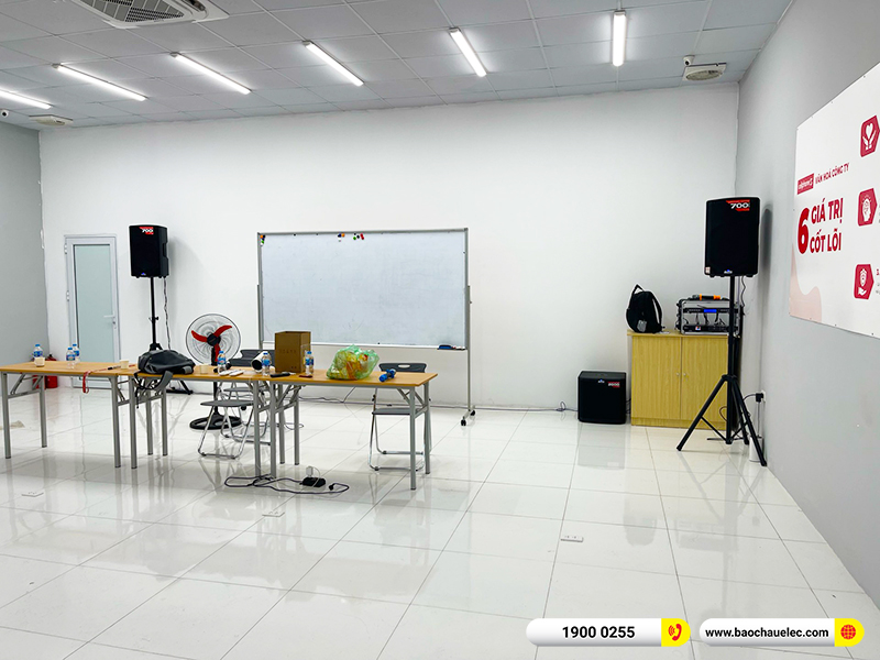 Lắp đặt dàn âm thanh hội trường trị giá gần 40 triệu cho công ty TNHH TM Tổng hợp HTV tại Hà Nội (Alto TX315, DSP9000 Plus, TS312S, U900 Plus X,…)