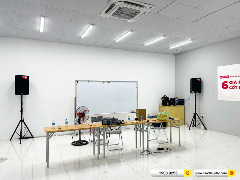 Lắp đặt dàn âm thanh hội trường trị giá gần 40 triệu cho công ty TNHH TM Tổng hợp HTV tại Hà Nội (Alto TX315, DSP9000 Plus, TS312S, U900 Plus X,…)