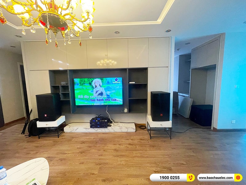 Lắp đặt dàn karaoke trị giá hơn 100 triệu cho anh Công tại Hà Nội (JBL CV1570, Crown T7, KX180A, JBL CV18S, JBL VM200)