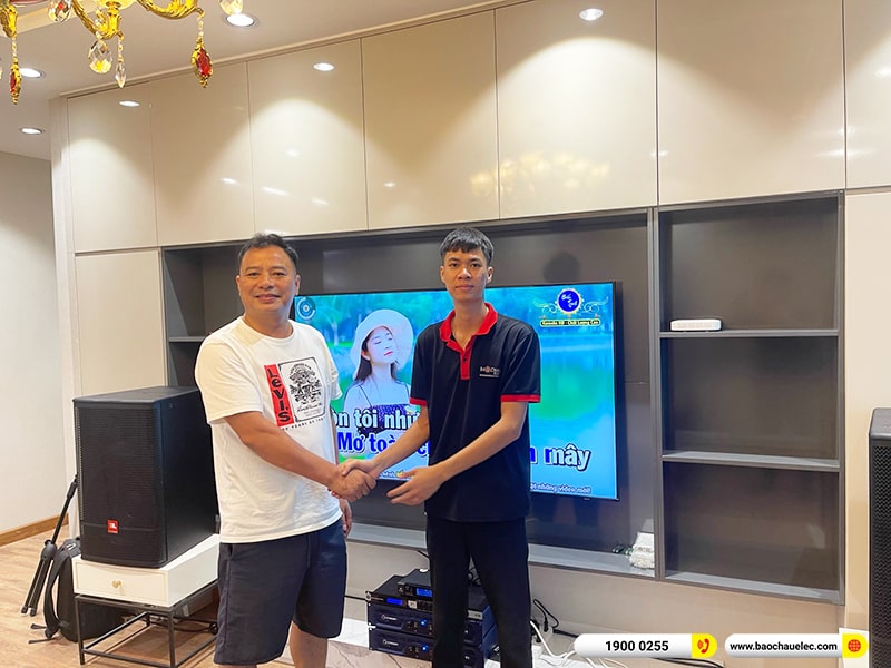 Lắp đặt dàn karaoke trị giá hơn 100 triệu cho anh Công tại Hà Nội (JBL CV1570, Crown T7, KX180A, JBL CV18S, JBL VM200)